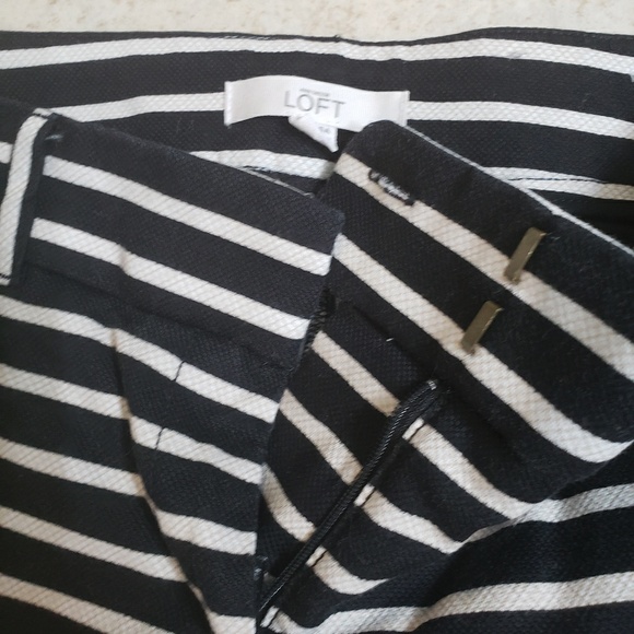 LOFT striped ankle pants marisa fit - Picture 2 of 2